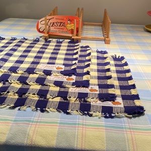Fiestaware placemats set of 4 in cobalt blue and yellow